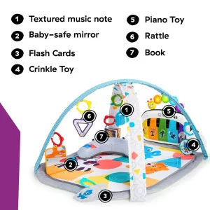 Baby Einstein 4-in-1 Kickin' Tunes Music & Language Play Gym Mat