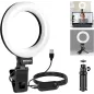 NEEWER Anneau Lumineux 5 avec Trépied Bureau et Clip pour Conférences Vidéo, Streaming & Enregistrement