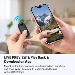 Mini Caméra 4K 128GB Portable – Enregistrement Mains Libres