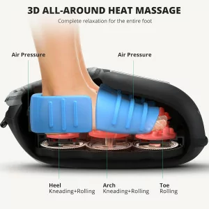 Medcursor Foot Massager with Heat & Deep Kneading for Tired Muscles
