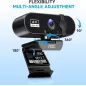 Webcam AOC 4K avec Microphone, Réduction de Bruit, Cache Vie Privée, 99° FOV, USB Plug & Play