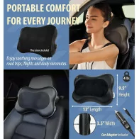 Zyllion Shiatsu Back & Neck Massager with Heat – Deep Tissue Relief