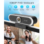 Webcam 1080P avec Microphone & Cache Confidentialité USB Plug & Play pour Appels Vidéo & Streaming Webcam 1080P avec Microphone & Cache Confidentialité USB Plug & Play pour Appels Vidéo & Streaming