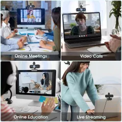 Webcam Full HD 1080P USB avec Micro Anti-Bruit et Privacy