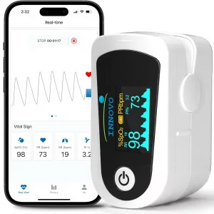 Innovo iP900BP-B Bluetooth Fingertip Pulse Oximeter – FSA/HSA Eligible