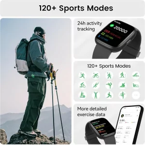 Smart Watch with Alexa, HD Touchscreen, Fitness & Heart Rate Monitor