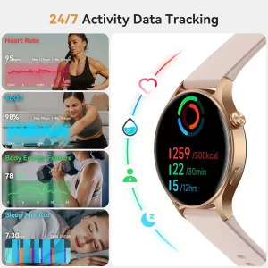 Smart Watch for Women with Call, 1.32 AMOLED, Heart Rate & 110+ Modes