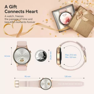 Smart Watch for Women with Call, 1.32 AMOLED, Heart Rate & 110+ Modes
