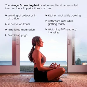 Hooga Grounding Mat for Sleep, Pain Relief & Wellness with 15ft Cord