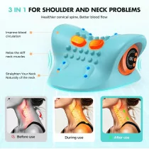 Smedz 2025 Neck Massager 3-in-1 with Heat & Adjustable Intensity