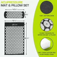 ProsourceFit Acupressure Mat & Pillow Set for Pain Relief & Relaxation