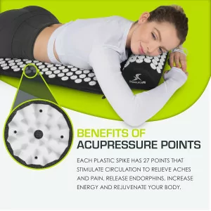 ProsourceFit Acupressure Mat & Pillow Set for Pain Relief & Relaxation
