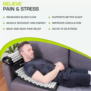 ProsourceFit Acupressure Mat & Pillow Set for Pain Relief & Relaxation