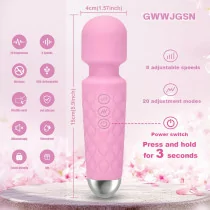 Portable Wireless Massager - 8 Speeds, 20 Modes for Muscle Relief