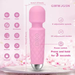 Portable Wireless Massager - 8 Speeds, 20 Modes for Muscle Relief