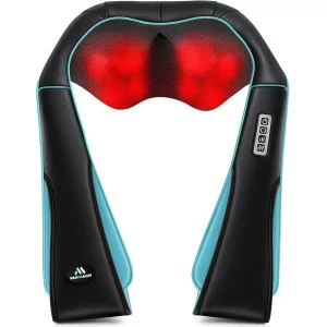 MagicMakers Electric Shiatsu Neck Massager with Heat - Pain Relief Gift