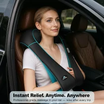 MagicMakers Electric Shiatsu Neck Massager with Heat - Pain Relief Gift