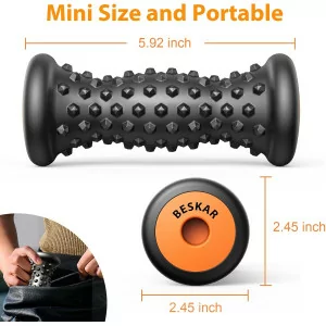 BESKAR Foot Massager Roller for Plantar Fasciitis & Deep Tissue Relief