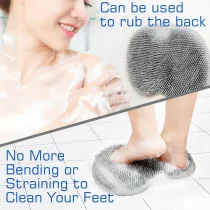 Shower Foot Scrubber Mat with Suction Cups – Exfoliating Back Washer