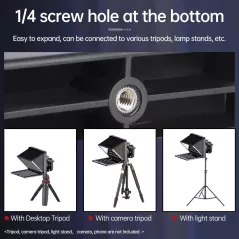 Téléprompteur Portable LENSGO 7,9'' Compatible iOS/Android pour iPad, Smartphone, DSLR - Enseignement, Vlog