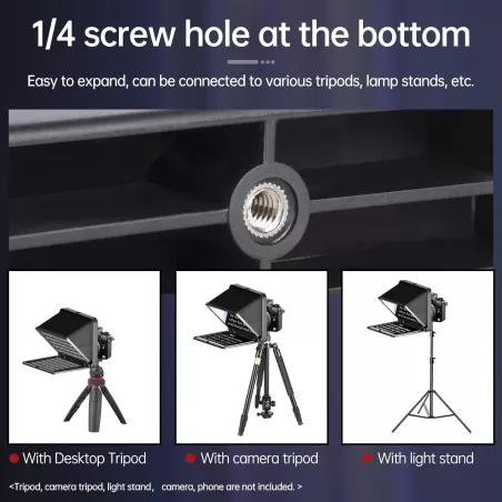 Téléprompteur Portable LENSGO 7,9'' Compatible iOS/Android pour iPad, Smartphone, DSLR - Enseignement, Vlog