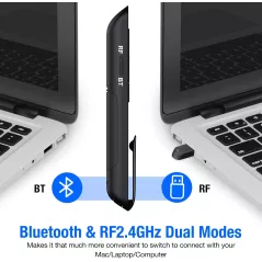 Clicker Présentation Bluetooth & RF 2.4GHz Sans Fil pour Mac