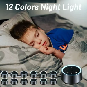 EasyHome Sleep Sound Machine with 30 Sounds, Night Light & Timers