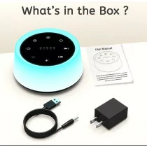 ColorsNoise White Noise Machine & Baby Night Light with 30 Sounds (Black)