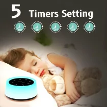 ColorsNoise White Noise Machine & Baby Night Light with 30 Sounds (Black)