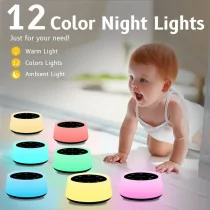 ColorsNoise White Noise Machine & Baby Night Light with 30 Sounds (Black)