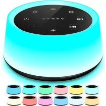 ColorsNoise White Noise Machine & Baby Night Light with 30 Sounds (Black)