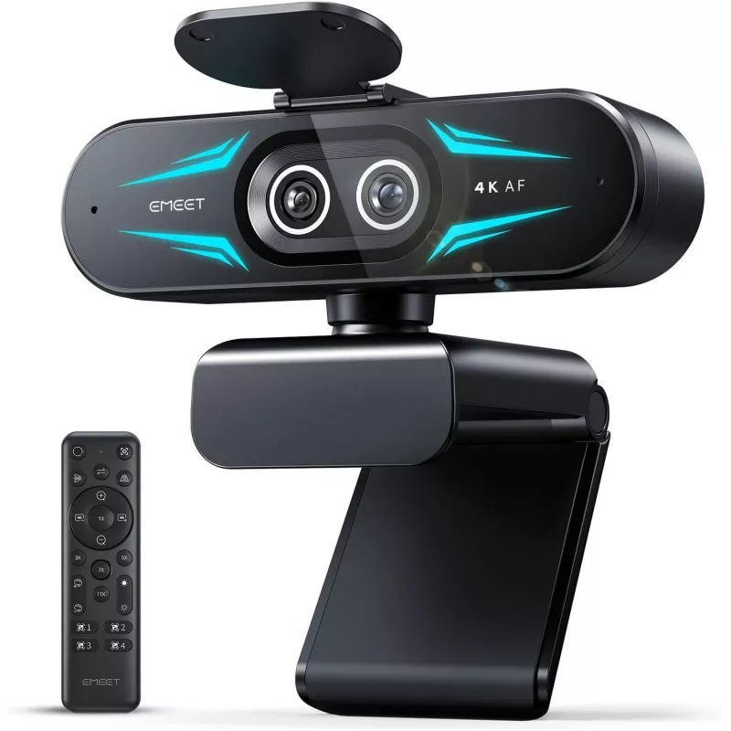 EMEET C60E Webcam 4K Double Caméra Zoom 11X & Autofocus
