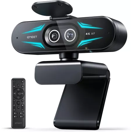 EMEET C60E Webcam 4K Double Caméra Zoom 11X & Autofocus