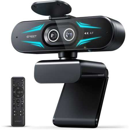 EMEET C60E Webcam 4K Double Caméra Zoom 11X & Autofocus