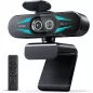 Webcam EMEET C60E 4K Dual-Cam Zoom 11X, Autofocus, Télécommande, Éclairage RGB, 2 Micros, Streaming