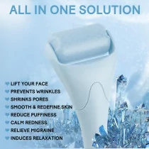 Ice Roller for Face & Eyes - Cooling Massager for Wrinkles & Puffiness