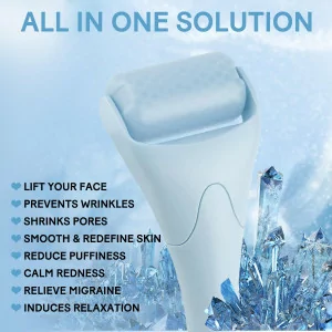 Ice Roller for Face & Eyes - Cooling Massager for Wrinkles & Puffiness