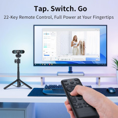 EMEET C60E Webcam 4K Double Caméra Zoom 11X & Autofocus