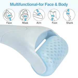 Ice Roller for Face & Eyes - Cooling Massager for Wrinkles & Puffiness