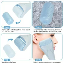 Ice Roller for Face & Eyes - Cooling Massager for Wrinkles & Puffiness