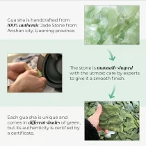 PLANTIFIQUE Jade Gua Sha Tool | Face Sculpting & Jawline Massage Gift