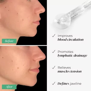 PLANTIFIQUE Jade Gua Sha Tool | Face Sculpting & Jawline Massage Gift