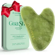 PLANTIFIQUE Jade Gua Sha Tool | Face Sculpting & Jawline Massage Gift