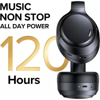 Casque Bluetooth 6.0 ANC Hybride, 120H Autonomie, Micro Clear Call, Hi-Res Audio, Confortable, Sans Fil
