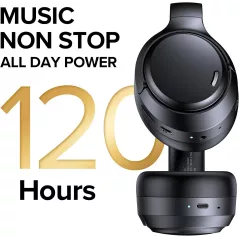 Casque Bluetooth 6.0 ANC Hybride, 120H Autonomie, Micro Clear Call, Hi-Res Audio, Confortable, Sans Fil