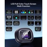 Oreillettes Traductrices AI Temps Réel 188 Langues, Bluetooth 6.1, Écran Tactile LCD, Voyage & Réunions