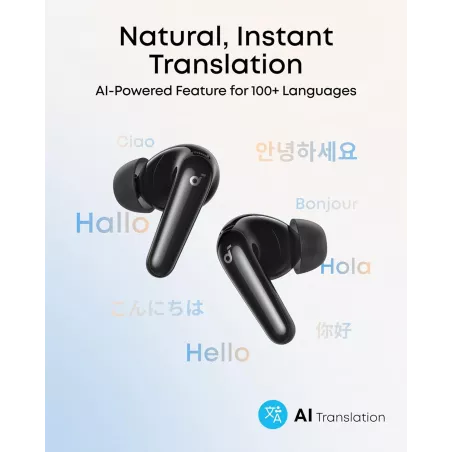 Soundcore P31i by Anker – Écouteurs sans fil Bluetooth, ANC adaptatif, Hi-Res, 50H, Traduction, IP55 Noir