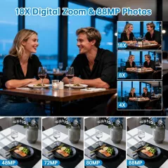 Caméra Vidéo 8K 2025 Ultra HD 88MP Wifi Vlogging YouTube