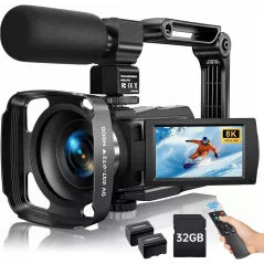 Caméra Vidéo 8K 2025 Ultra HD 88MP Wifi Vlogging YouTube