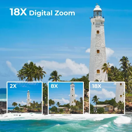 Caméra Vidéo 1080P 18X Zoom 48MP Écran Rotatif 32GB
